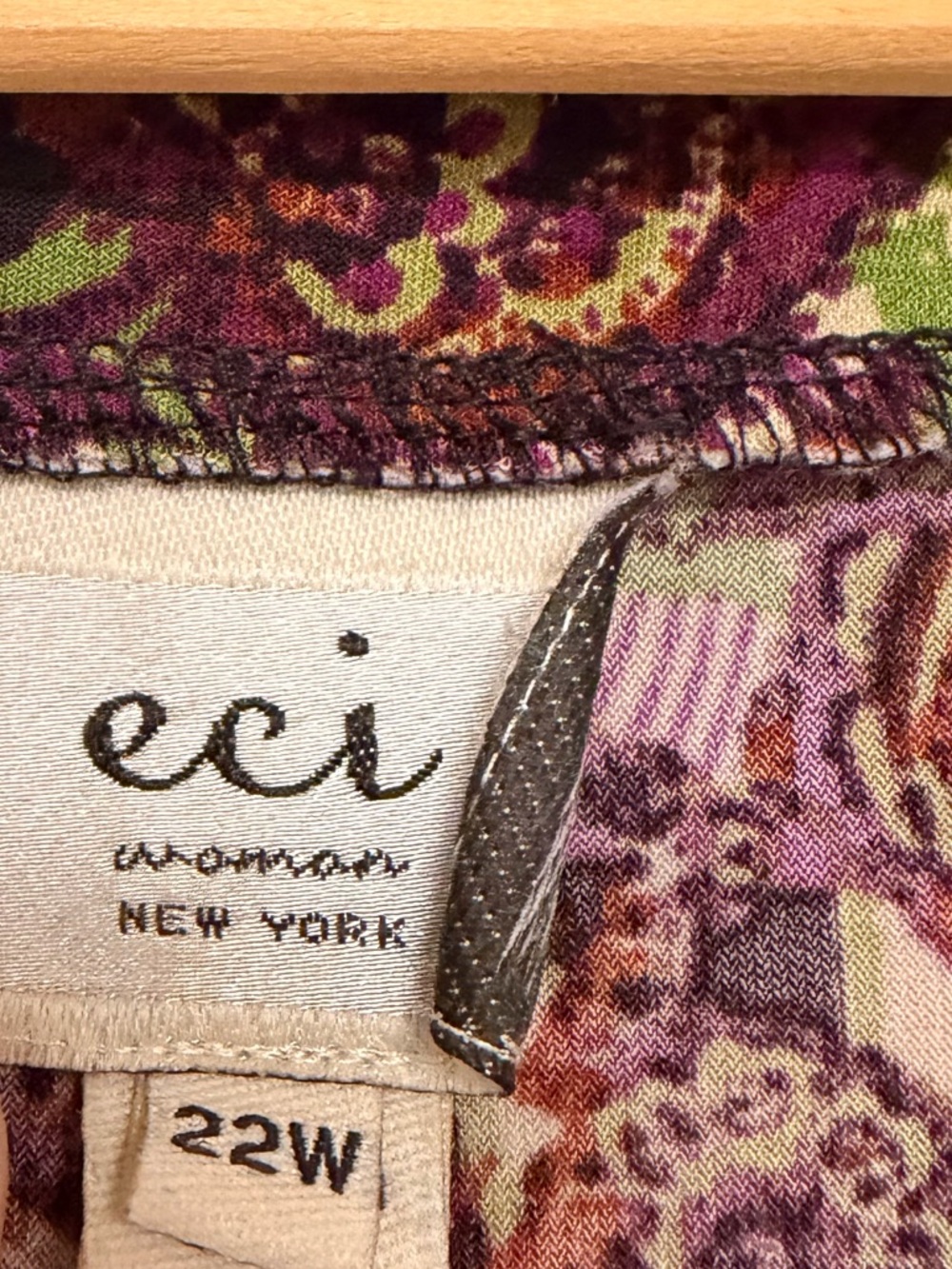 ECI NY 22W Boho Paisley Sunflower Sheath Dress Stretch 3/4 Sleeve Plus Size - Picture 2 of 16